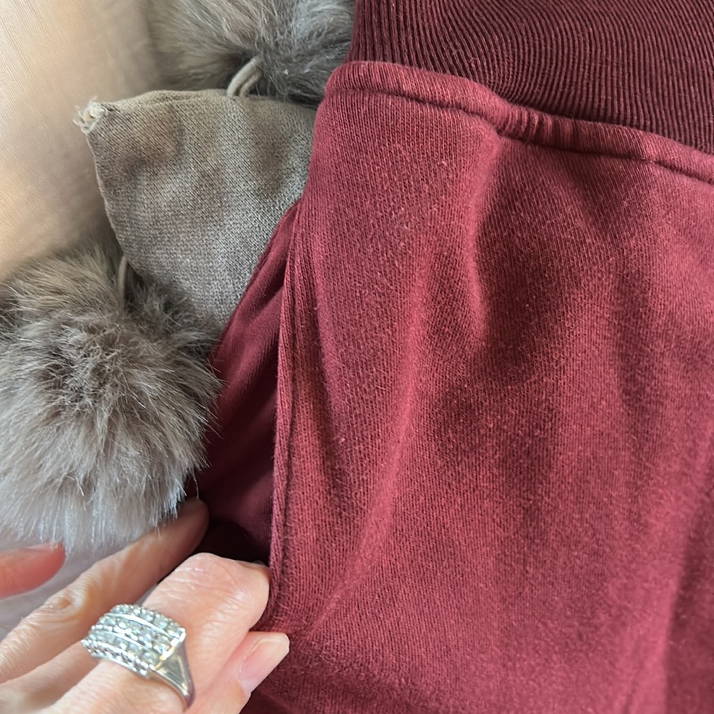 NWT Free People Movement Solid Borderline Wide Leg Pants maroon small - Picture 6 of 16